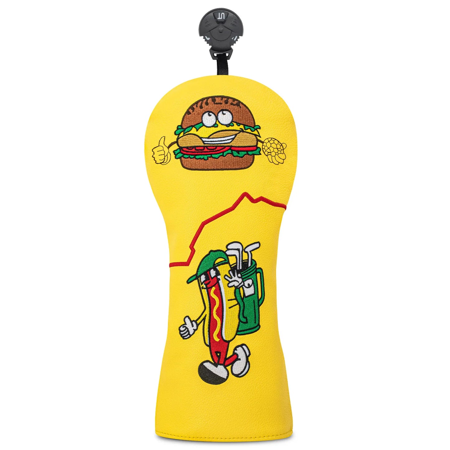 Hot Dog Golf Club Headcover – No.1 Driver/Fairway Wood PU Waterproof Cartoon Protective Cover