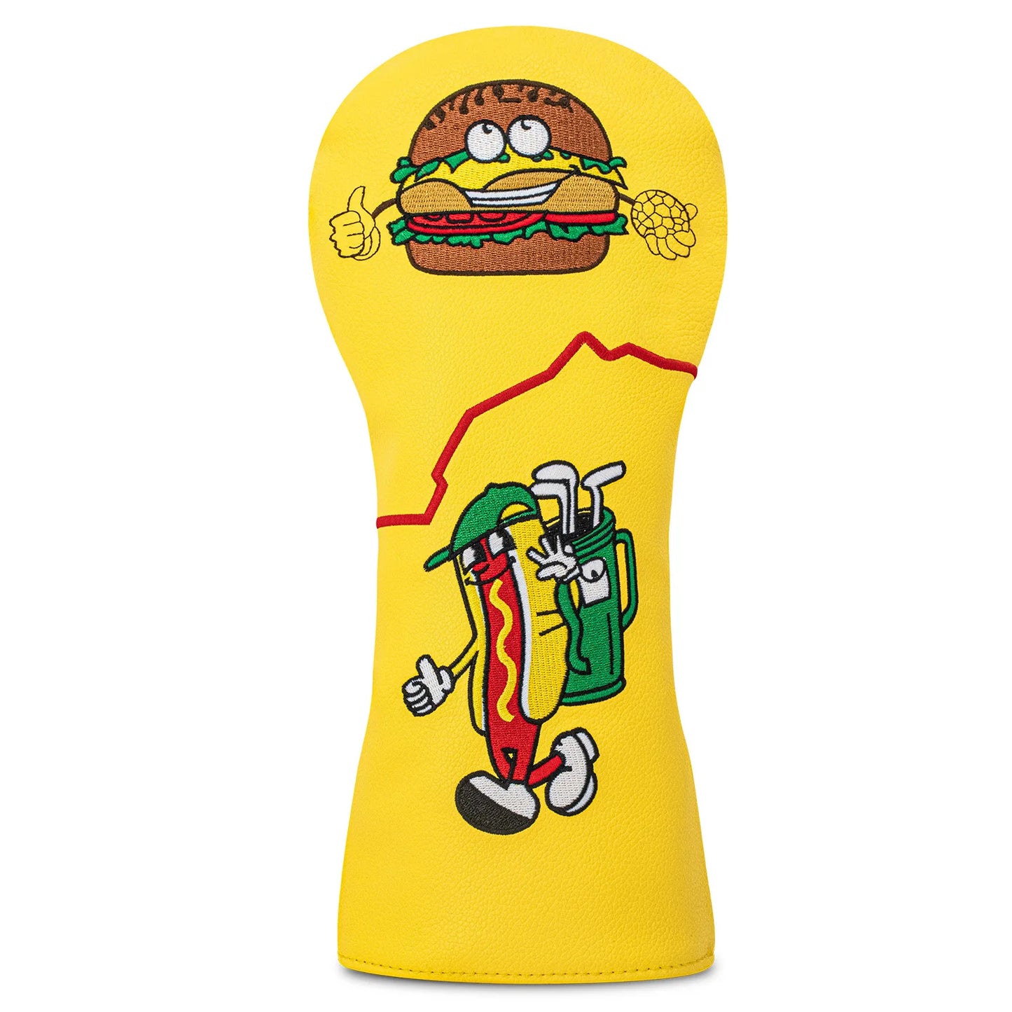 Hot Dog Golf Club Headcover – No.1 Driver/Fairway Wood PU Waterproof Cartoon Protective Cover
