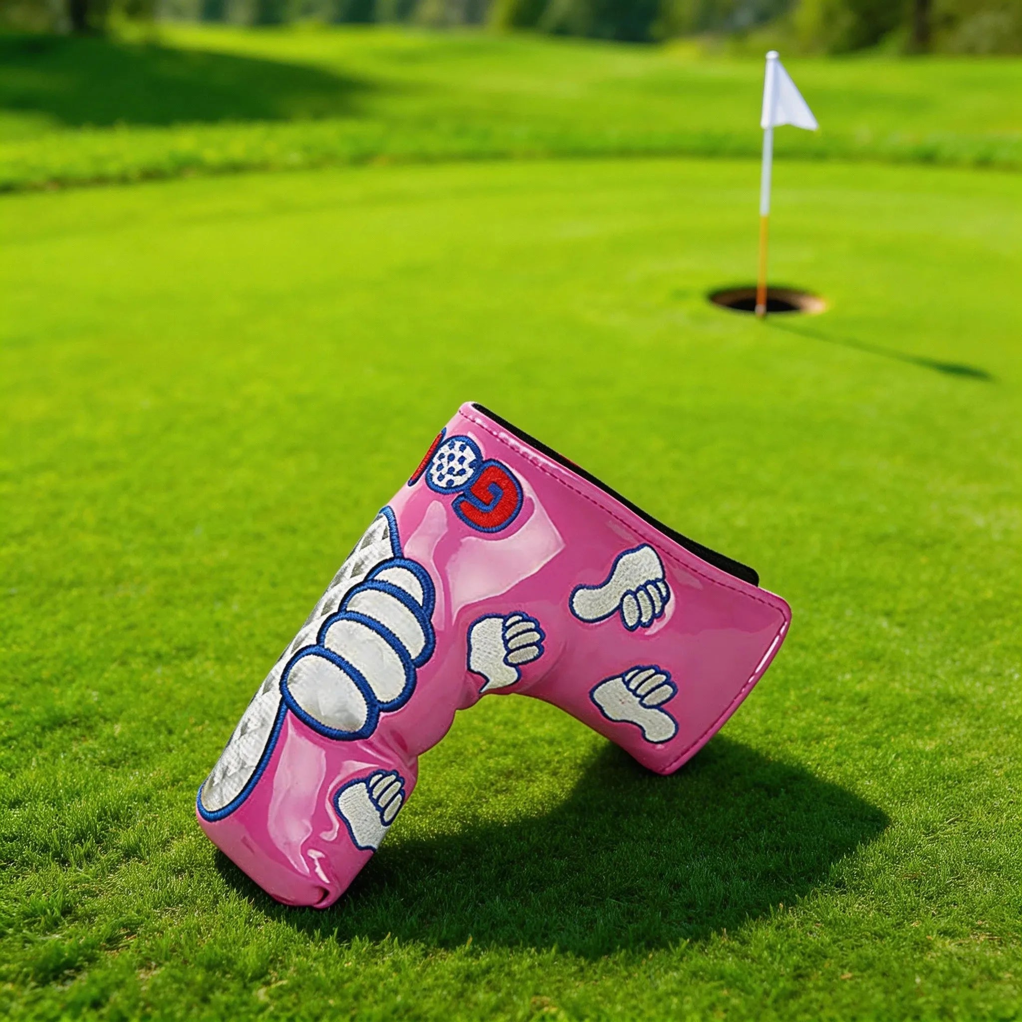 USA Flag Magnetic Golf Putter Headcover – Premium Leather Blade Cover (Compatible with Scotty Cameron, TaylorMade, Ping)