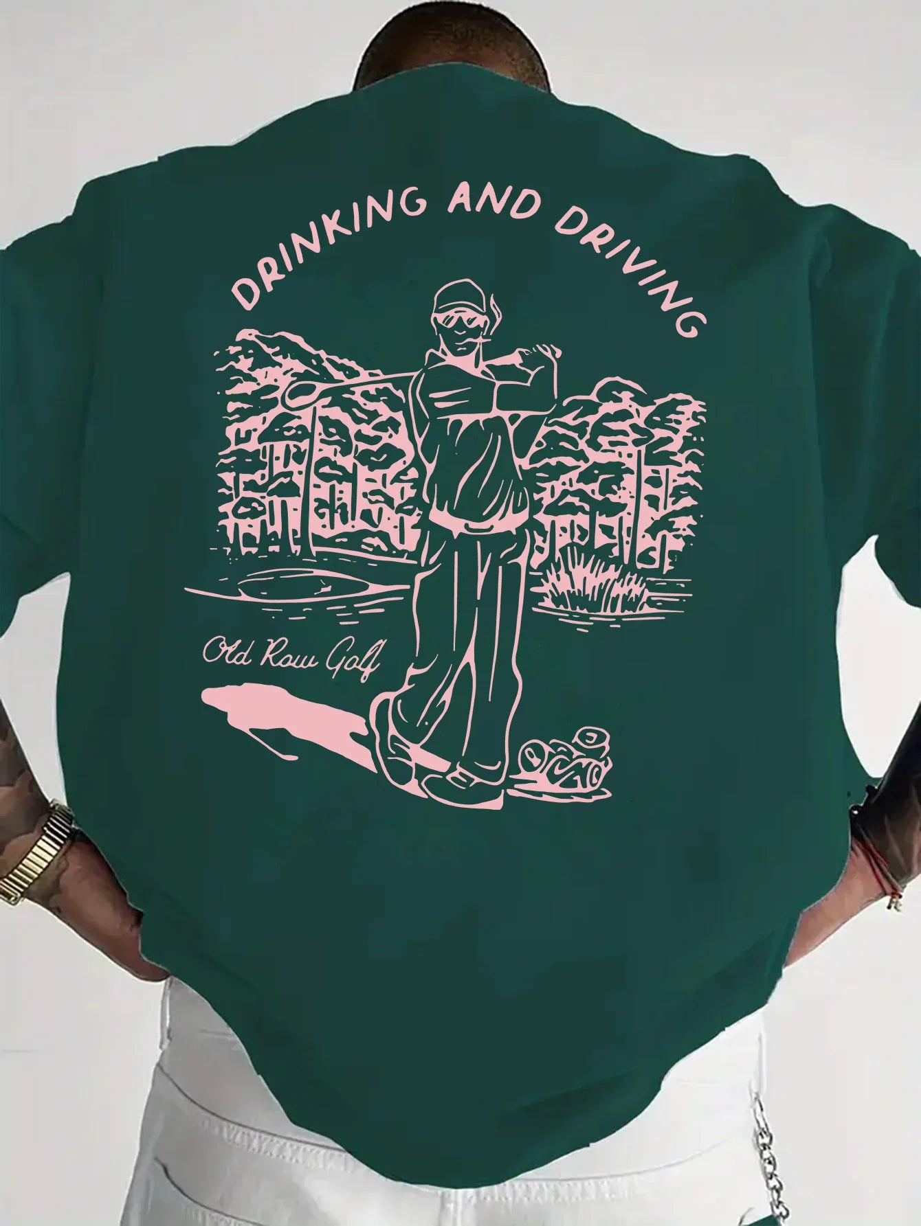 Funny Golf Graphic Tee for Men – 100% Cotton Casual Summer Streetwear T-Shirt