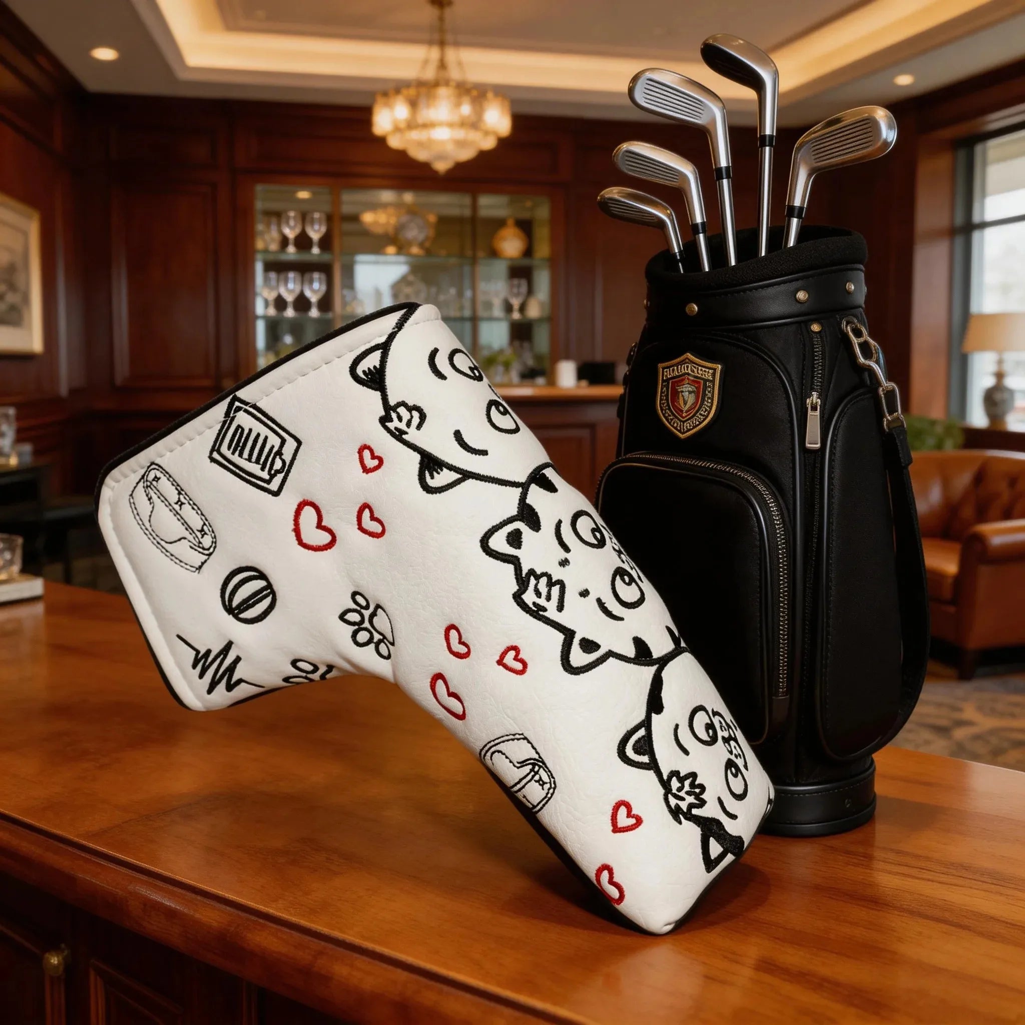 USA Flag Magnetic Golf Putter Headcover – Premium Leather Blade Cover (Compatible with Scotty Cameron, TaylorMade, Ping)