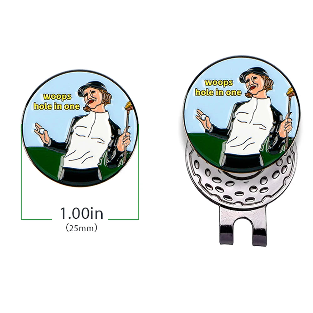 Magnetic Golf Ball Marker with Hat Clip – 25mm Metal Marker, Multiple Styles