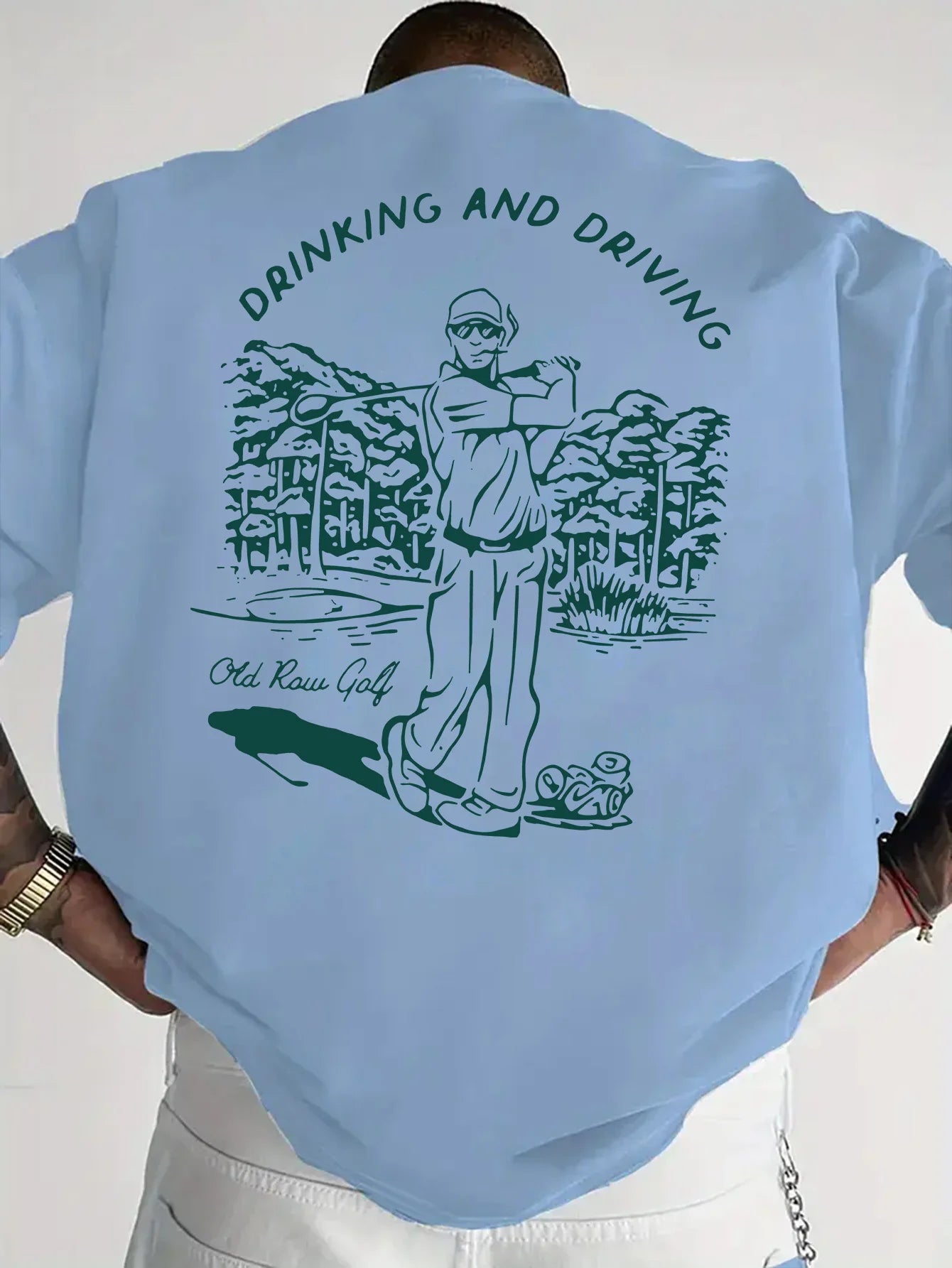 Funny Golf Graphic Tee for Men – 100% Cotton Casual Summer Streetwear T-Shirt