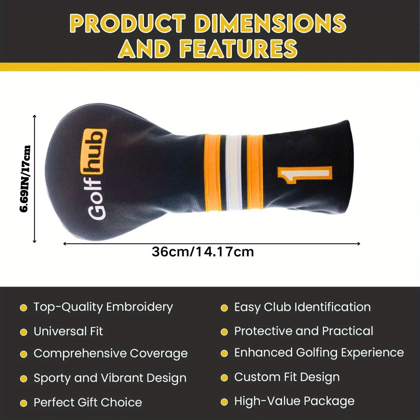 Funny Golf Driver Headcover – Premium PU Leather Embroidered Golf Club Cover
