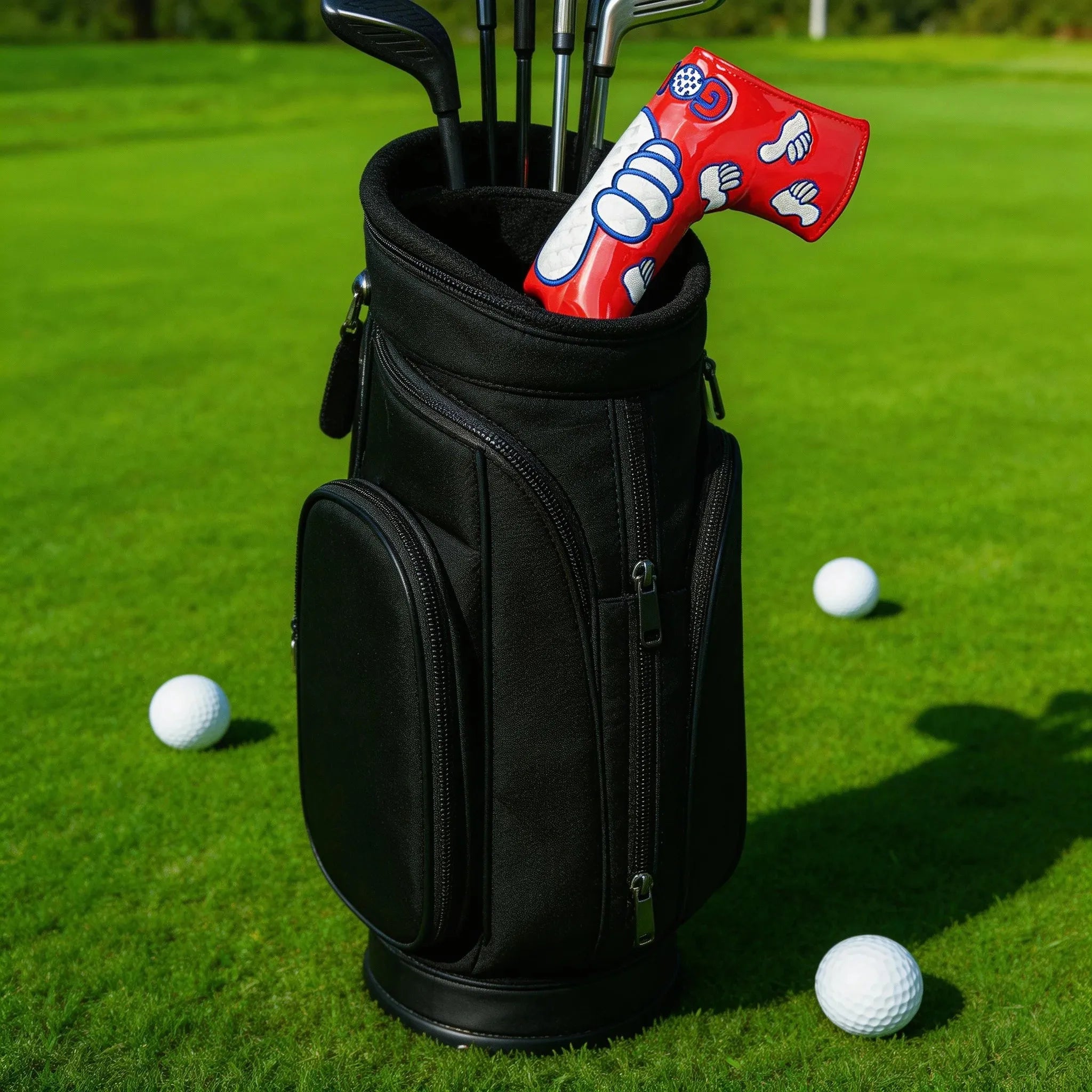 USA Flag Magnetic Golf Putter Headcover – Premium Leather Blade Cover (Compatible with Scotty Cameron, TaylorMade, Ping)
