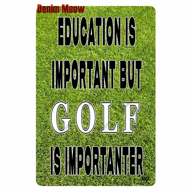 Vintage Golf Metal Wall Art Sign – Retro Pin-Up Golf Club & Man Cave Decor (8x12 Inch)