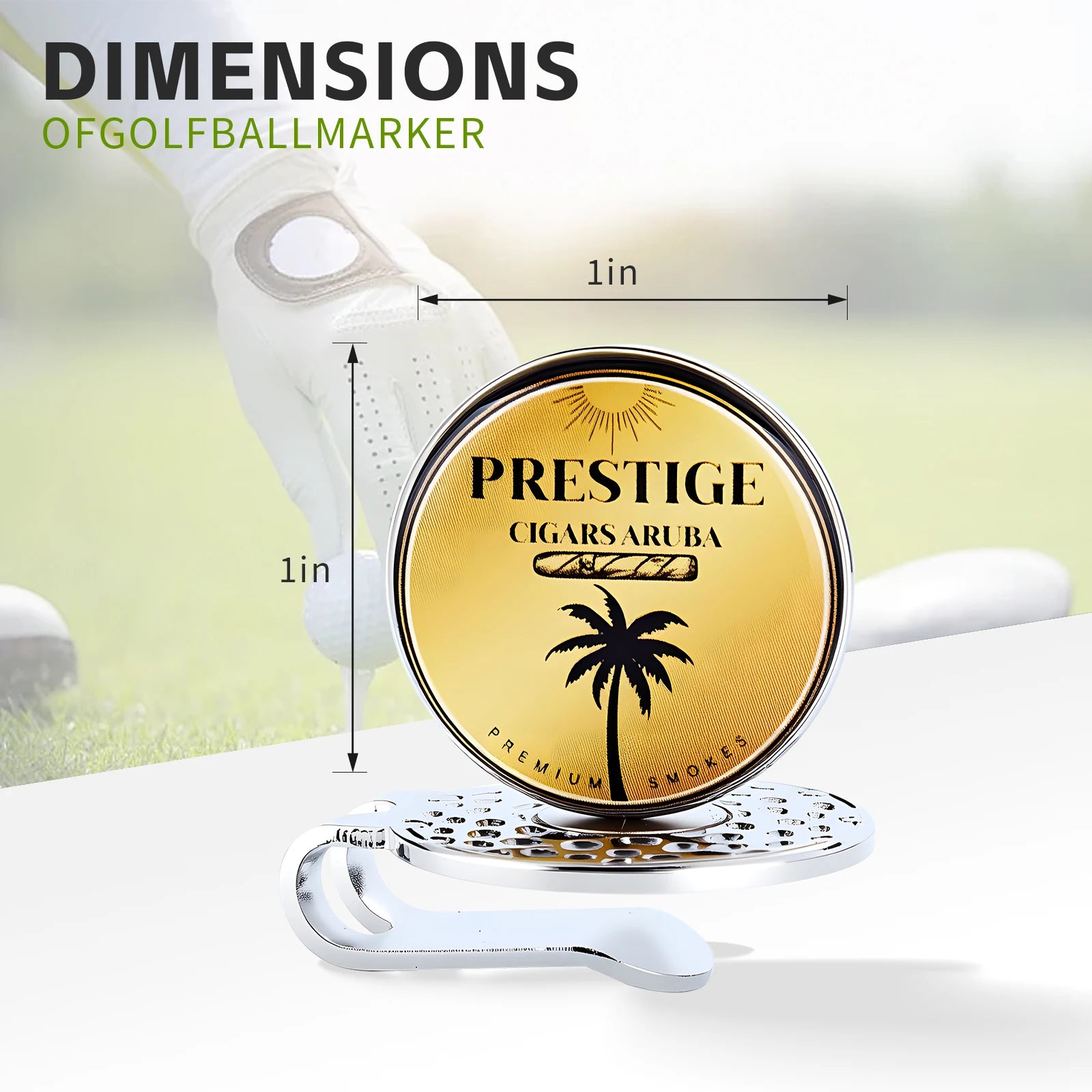 Golf Ball Marker with Magnetic Hat Clip