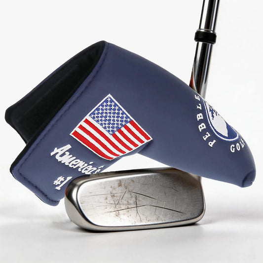 USA Flag Magnetic Golf Putter Headcover – Premium Leather Blade Cover (Compatible with Scotty Cameron, TaylorMade, Ping)