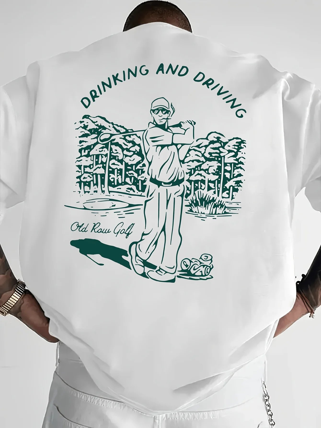 Funny Golf Graphic Tee for Men – 100% Cotton Casual Summer Streetwear T-Shirt