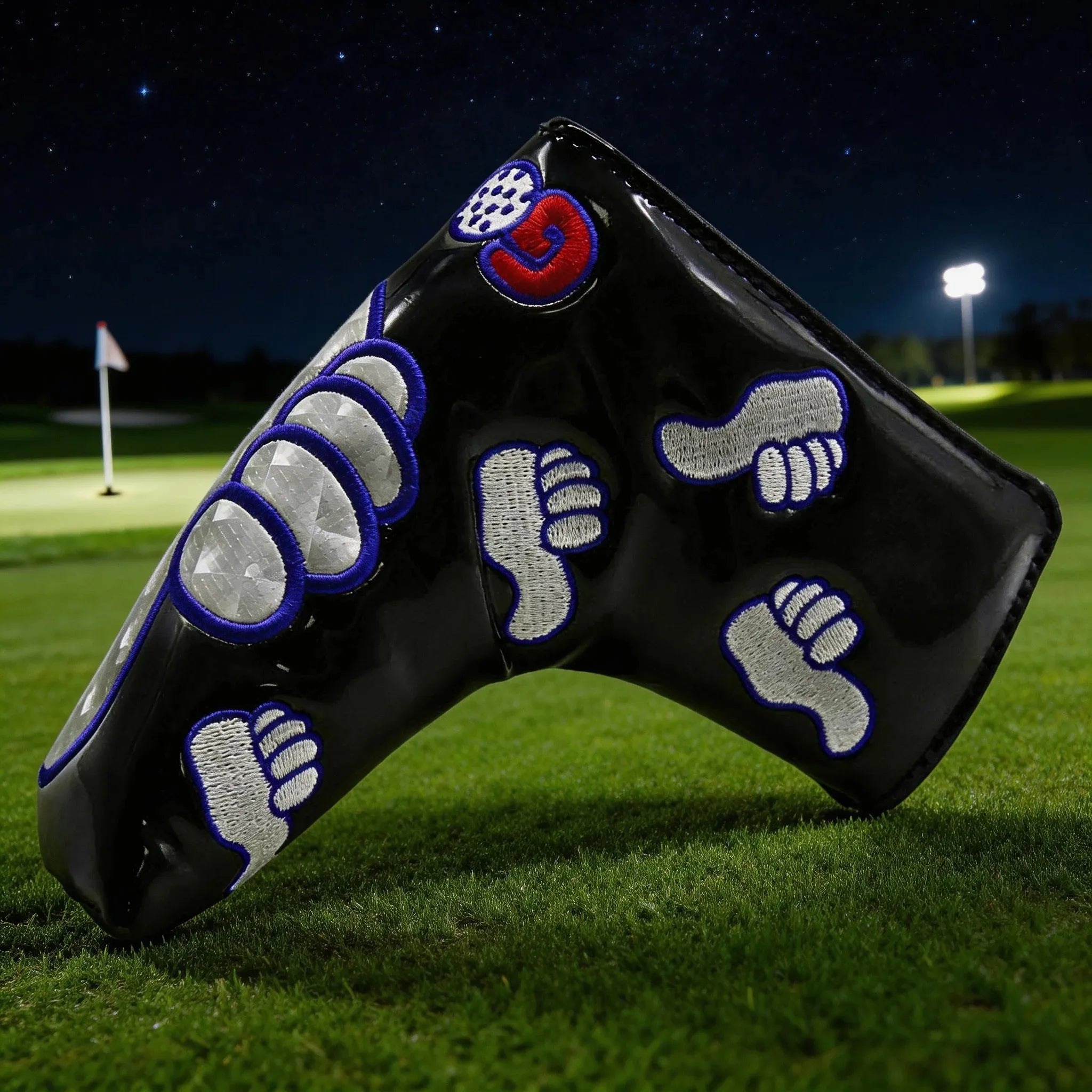 USA Flag Magnetic Golf Putter Headcover – Premium Leather Blade Cover (Compatible with Scotty Cameron, TaylorMade, Ping)