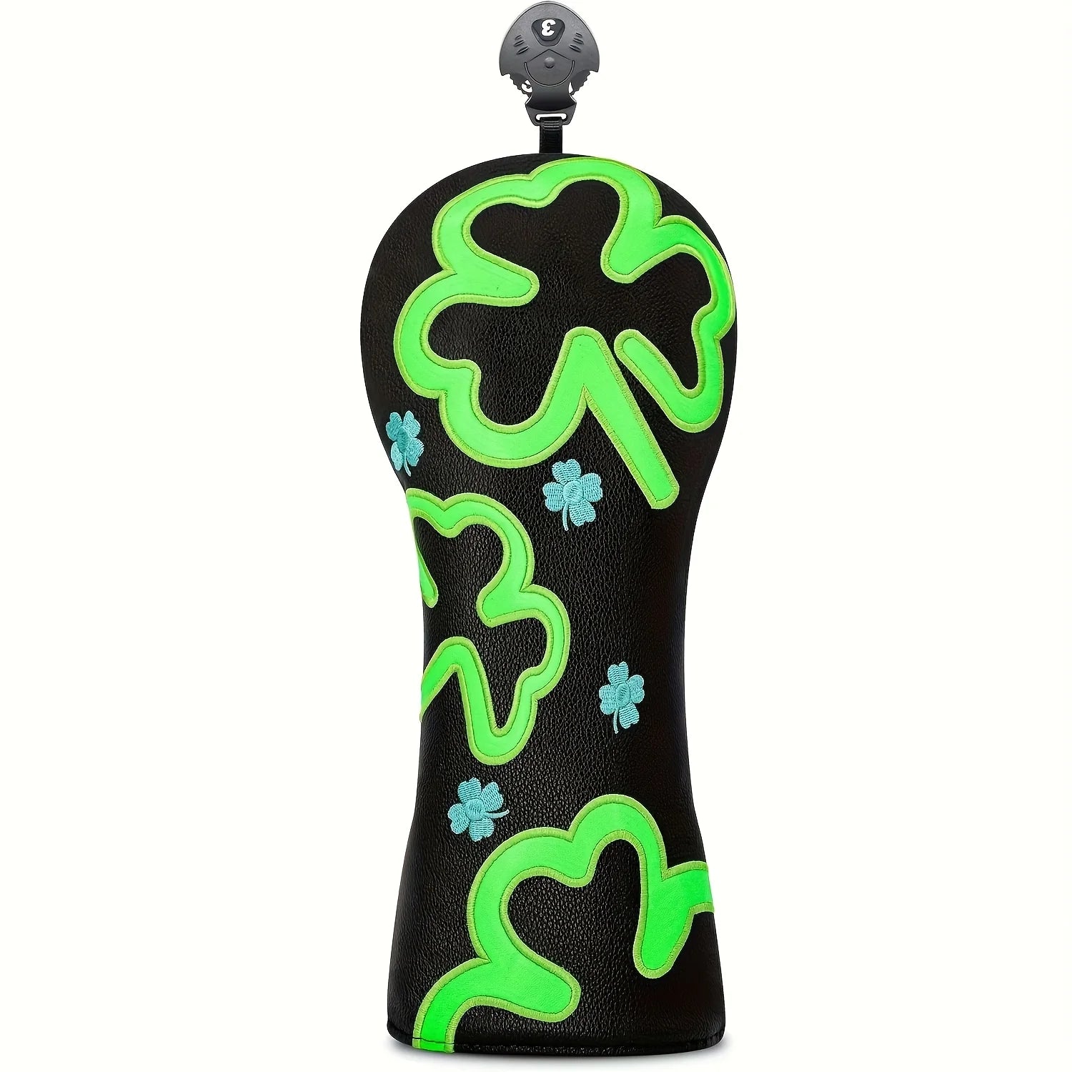 Four-Leaf Clover Golf Club Headcover – Driver, Fairway & Hybrid Wood Protective Cover