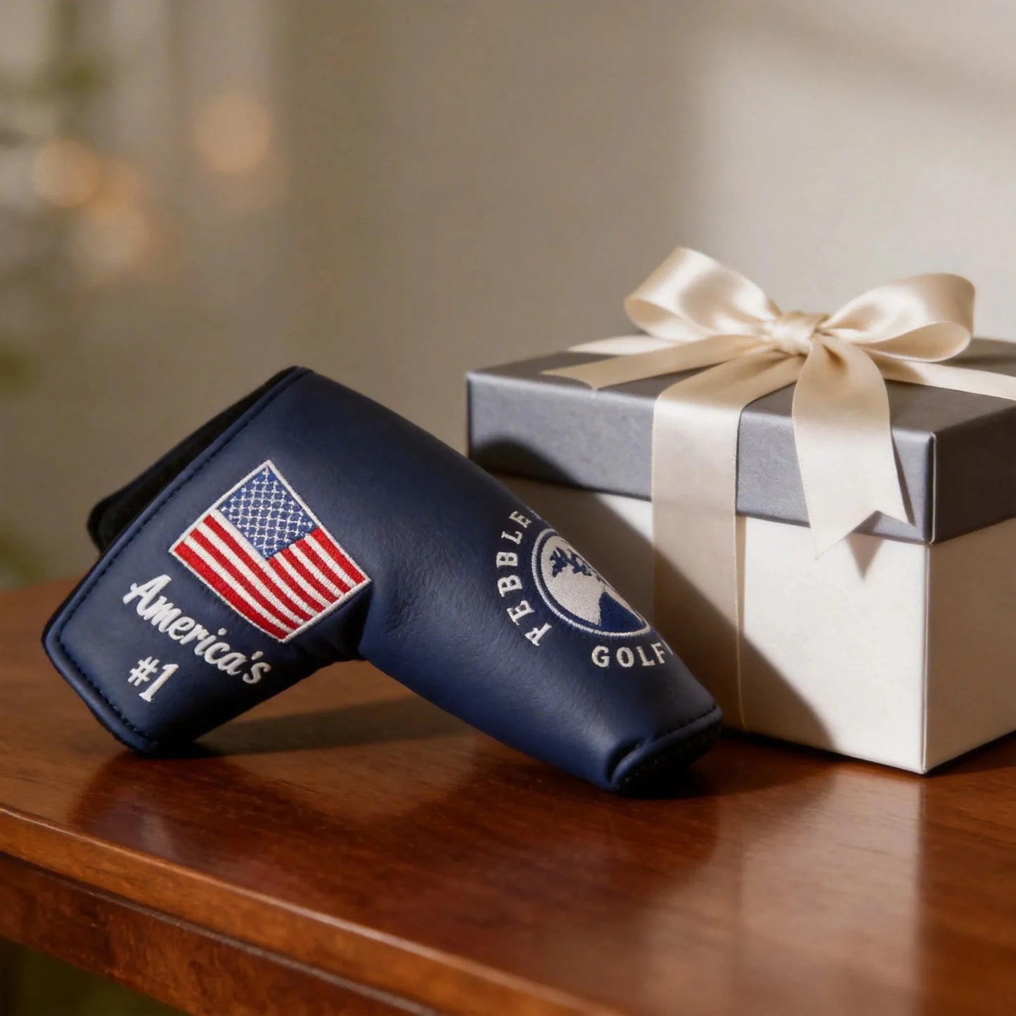 USA Flag Magnetic Golf Putter Headcover – Premium Leather Blade Cover (Compatible with Scotty Cameron, TaylorMade, Ping)