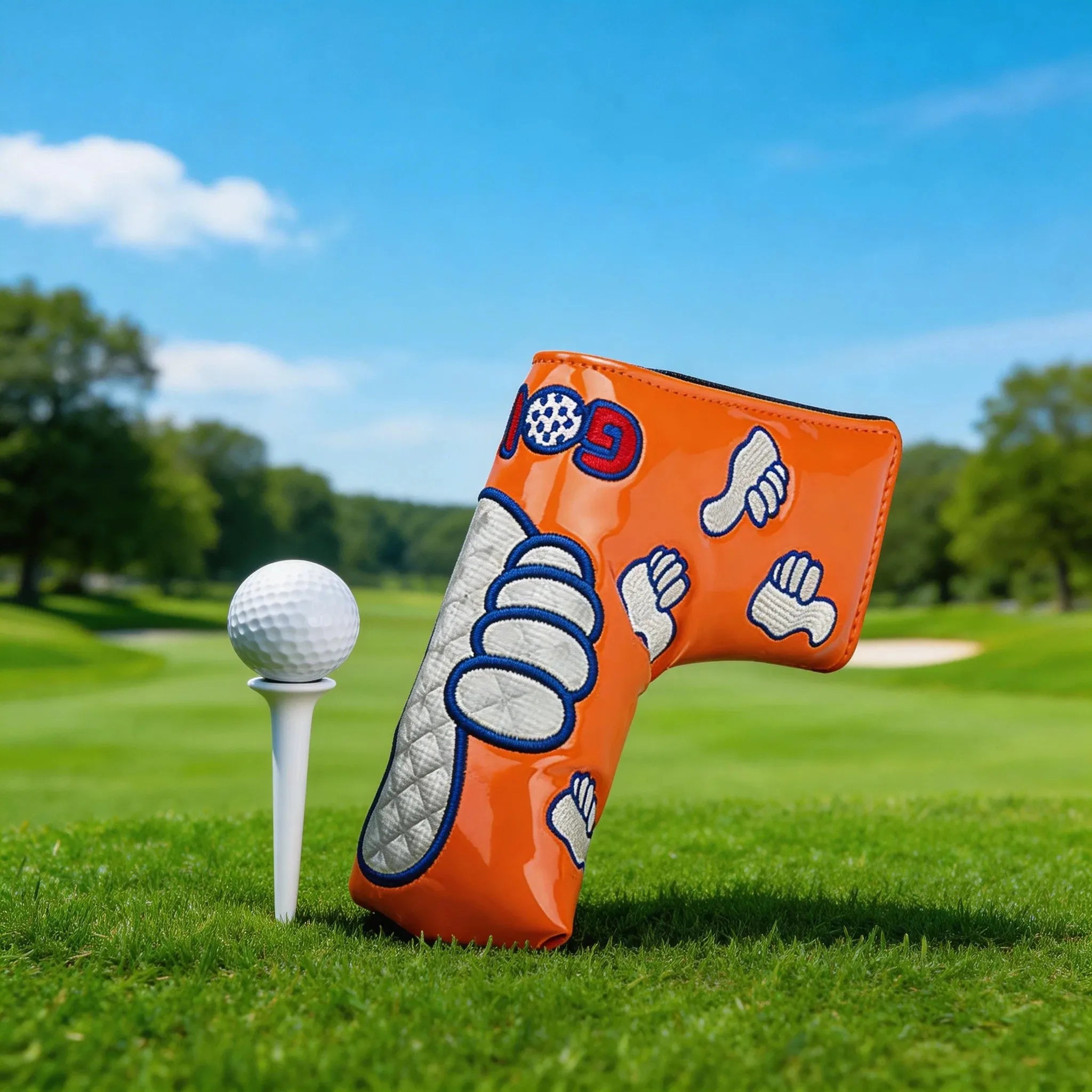 USA Flag Magnetic Golf Putter Headcover – Premium Leather Blade Cover (Compatible with Scotty Cameron, TaylorMade, Ping)