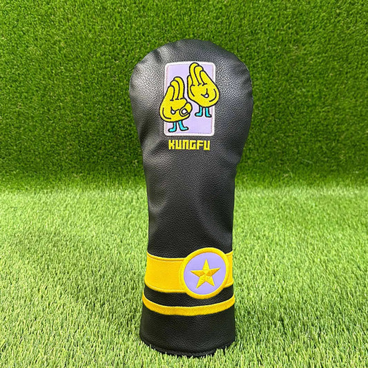 Embroidered PU Leather Golf Club Headcover – Driver, Fairway, Hybrid & Utility Protection (1/3/5/UT)