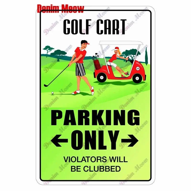 Vintage Golf Metal Wall Art Sign – Retro Pin-Up Golf Club & Man Cave Decor (8x12 Inch)