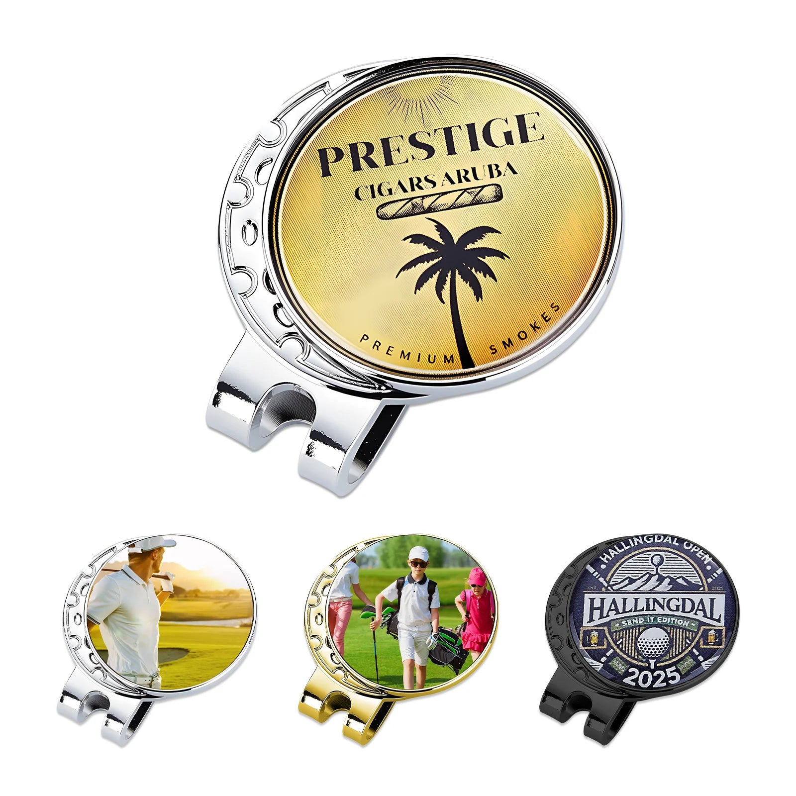 Golf Ball Marker with Magnetic Hat Clip