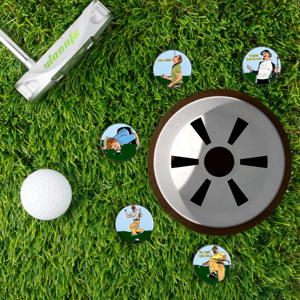 Magnetic Golf Ball Marker with Hat Clip – 25mm Metal Marker, Multiple Styles
