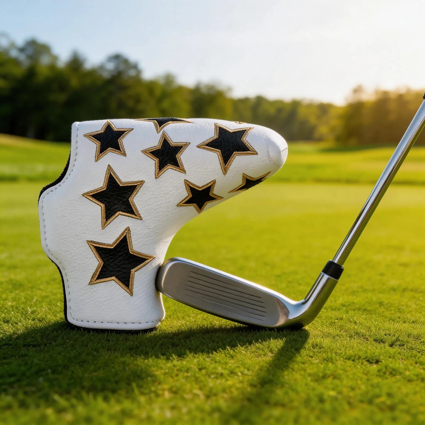 USA Flag Magnetic Golf Putter Headcover – Premium Leather Blade Cover (Compatible with Scotty Cameron, TaylorMade, Ping)
