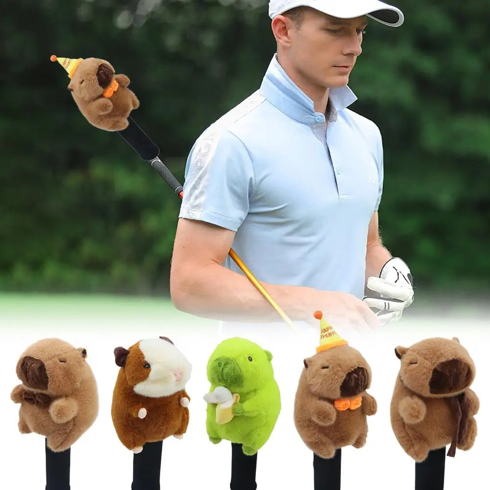 Plush Animal Golf Club Headcover – Cute Cartoon Driver/Fairway Wood Protective Sleeve (No. 3 & No. 5)
