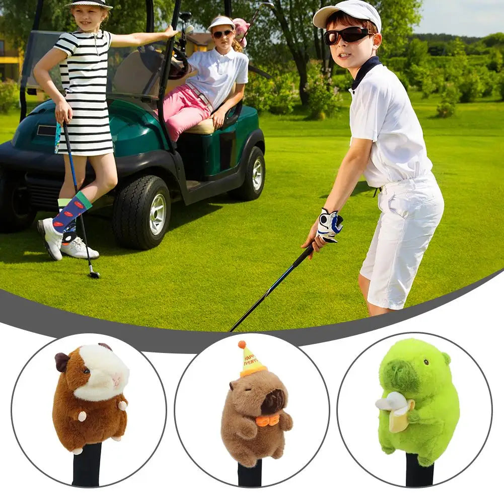 Plush Animal Golf Club Headcover – Cute Cartoon Driver/Fairway Wood Protective Sleeve (No. 3 & No. 5)