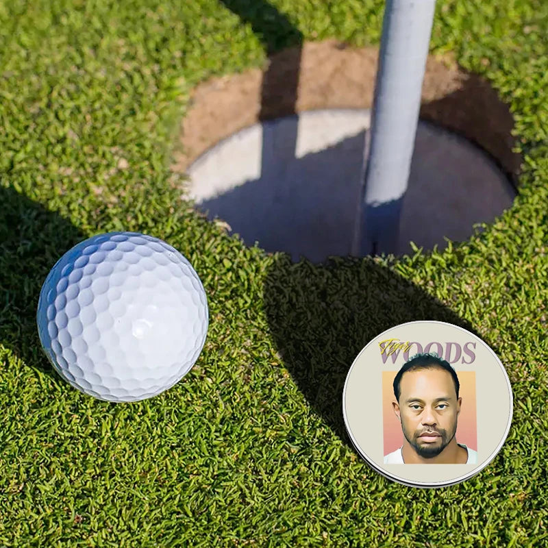 Tiger Golf Ball Marker & Hat Clip Set