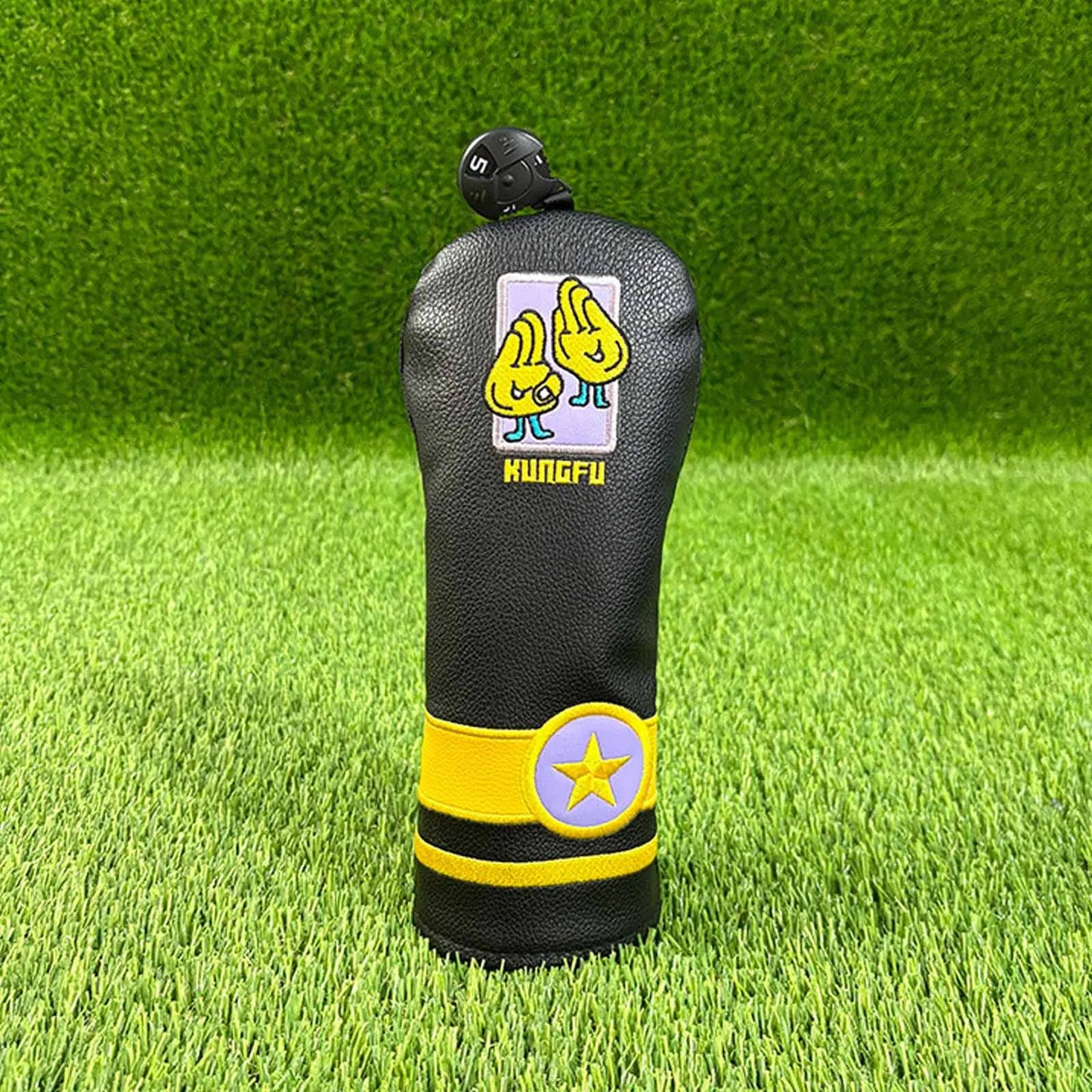 Embroidered PU Leather Golf Club Headcover – Driver, Fairway, Hybrid & Utility Protection (1/3/5/UT)